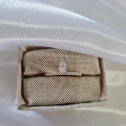 Anel de Prata Zircônia Oval Branca