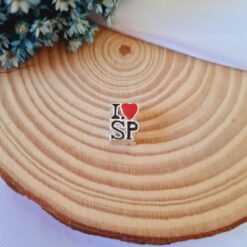 Berloque de Prata I Love São Paulo