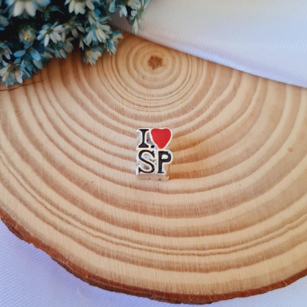 Berloque de Prata I Love São Paulo