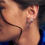 Brinco de prata 925 argola fio redondo liso com tarraxa 2,2 cm - Imagem 2