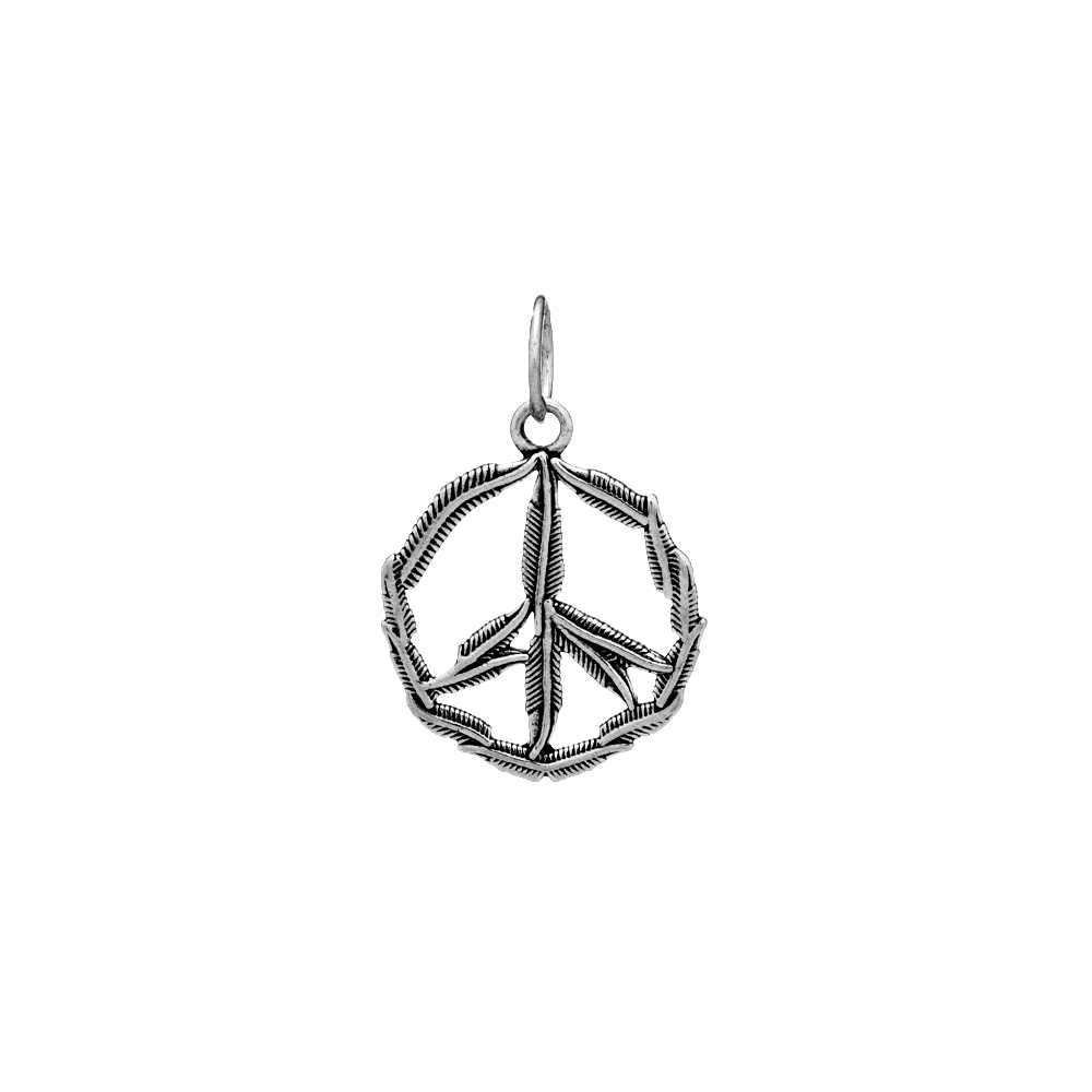 0e3b8c374a92bbd28ea74bfd013d6b7c.jpg Pingente de prata 925 mandala de penas símbolo da paz - Imagem 1