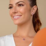 Conjunto De Prata Oval Rosa Zircônia Rubi - Imagem 2