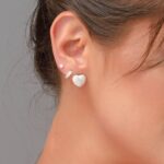 Brinco De Prata 925 Zircônia Redonda 3 mm - Imagem 3