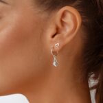 Brinco De Prata 925 Coração Vazado 5mm - Imagem 2