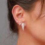 Brinco De Prata 925 Argolinha Mini Com Micro Zircônias Brancas 9,0 mm - Imagem 3