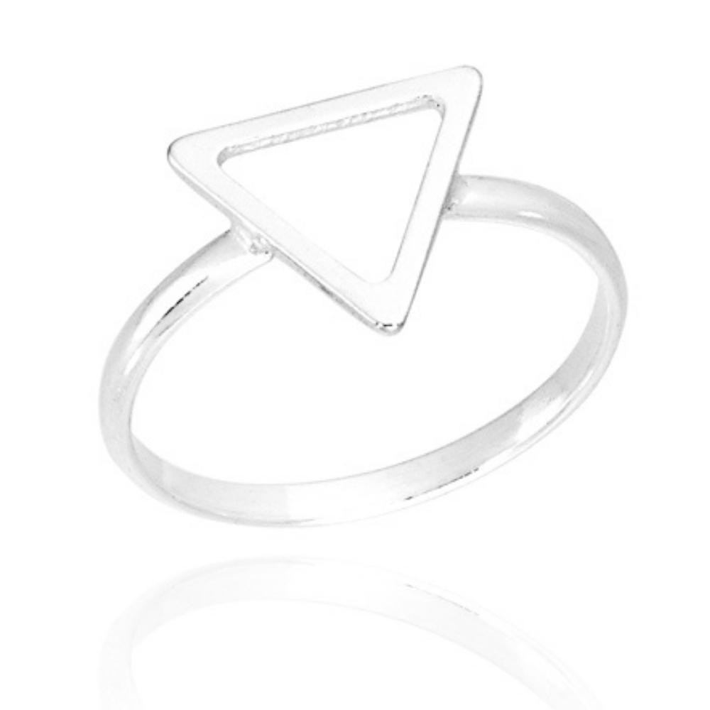 anel-de-prata-triangulo-vazado Anel De Prata 925 Triângulo Vazado - Imagem 1