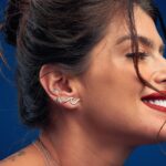 Brinco de prata 925 onda do mar 2,1 cm - Imagem 2