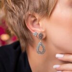 Brinco De Prata 925 Diamante Marcassitas 8,0 mm - Imagem 2