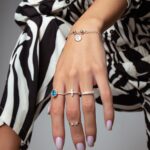 Anel De Prata 925 Oval Azul Claro Aro Zircônias - Imagem 2