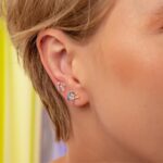 Brinco De Prata 925 Árvore Da Vida Colorido - Imagem 3