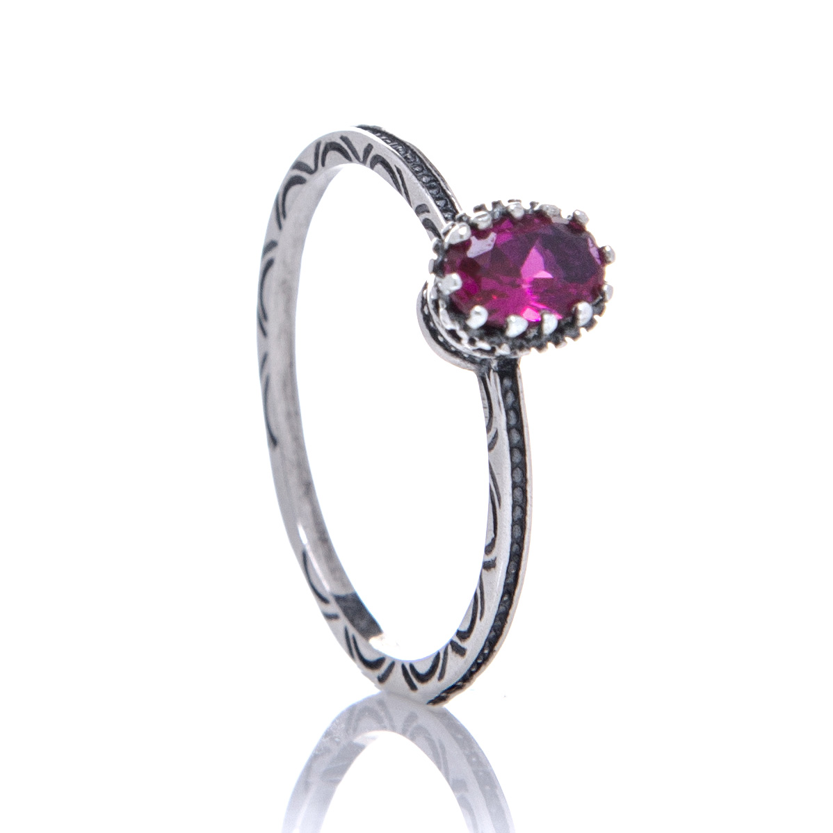 anel-de-prata-zirconia-rubi-oval Anel De Prata 925 Zircônia Rubi Oval - Imagem 1