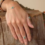 Anel De Prata 925 Falange Ajustável Zircônias Turmalina Paraíba - Imagem 4