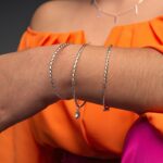 Bracelete de prata 925 oval fio torcido fino 3 mm com fecho trava - Imagem 4