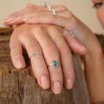 Anel De Prata 925 Falange Ajustável Zircônias Turmalina Paraíba - Imagem 2