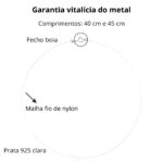 Colar Fio De Nylon Com Fecho Em Prata - Imagem 3