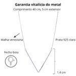 Colar De Prata 925 V Grande 50 cm - Imagem 4