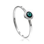 Anel De Prata 925 Olho Grego Azul