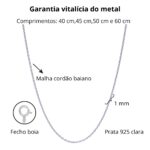 Corrente De Prata 925 Cordão Baiano - Imagem 2