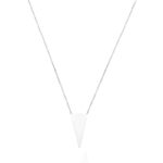 Colar De Prata 925 Triângulo Chapado 50 cm