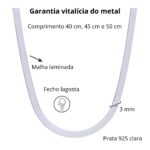 Corrente de prata 925 laminada 3 mm - vários tamanhos - Imagem 3