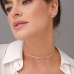 Conjunto De Prata Coração Zircônias Rubi - Imagem 2