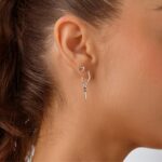 Brinco De Prata 925 Coração Vazado 5mm - Imagem 3