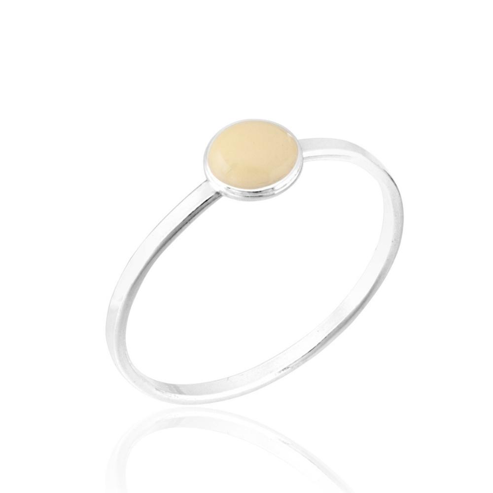 anel-de-prata-redondo-amarelo-claro Anel De Prata 925 Redondo Amarelo Claro - Imagem 1