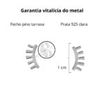 Brinco De Prata 925 Cílios 1,0 cm - Imagem 3