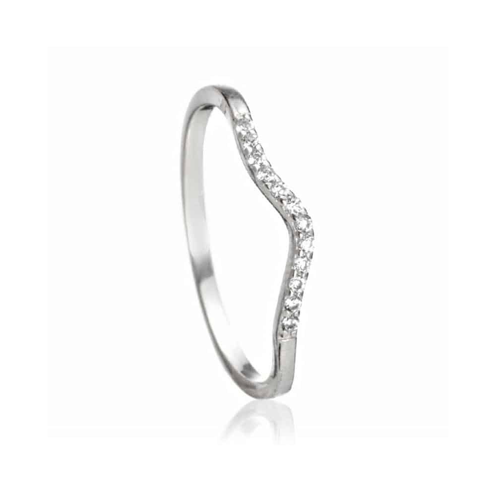 anel-de-prata-ondinha-zirconias-cristais Anel De Prata 925 Ondinha Zircônias Cristais - Imagem 1