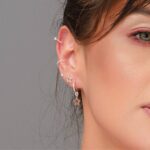 Piercing De Pressão Em Prata 925 Aro Trabalhado Com Zircônias 1cm - Imagem 3