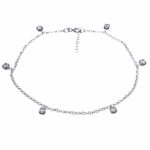 Tornozeleira De Prata 925 Ponto De Luz