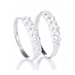 Anel De Prata 925 Aparador Meia Aliança