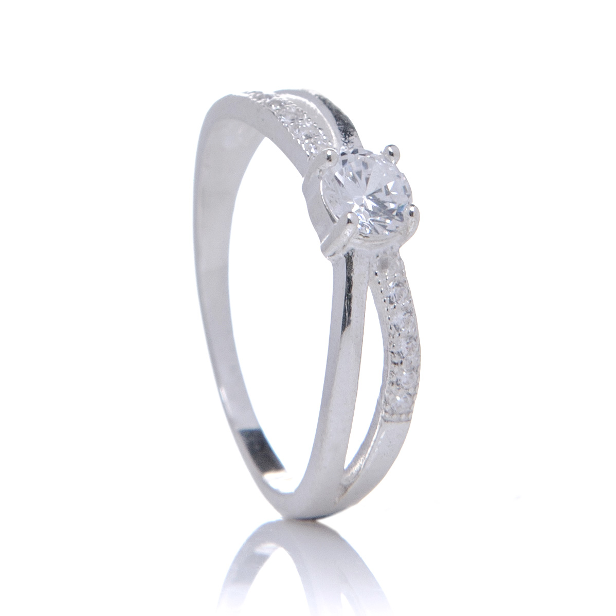 anel-de-prata-solitario-aro-duplo-trancado Anel De Prata 925 Solitário Aro Duplo Trançado - Imagem 1