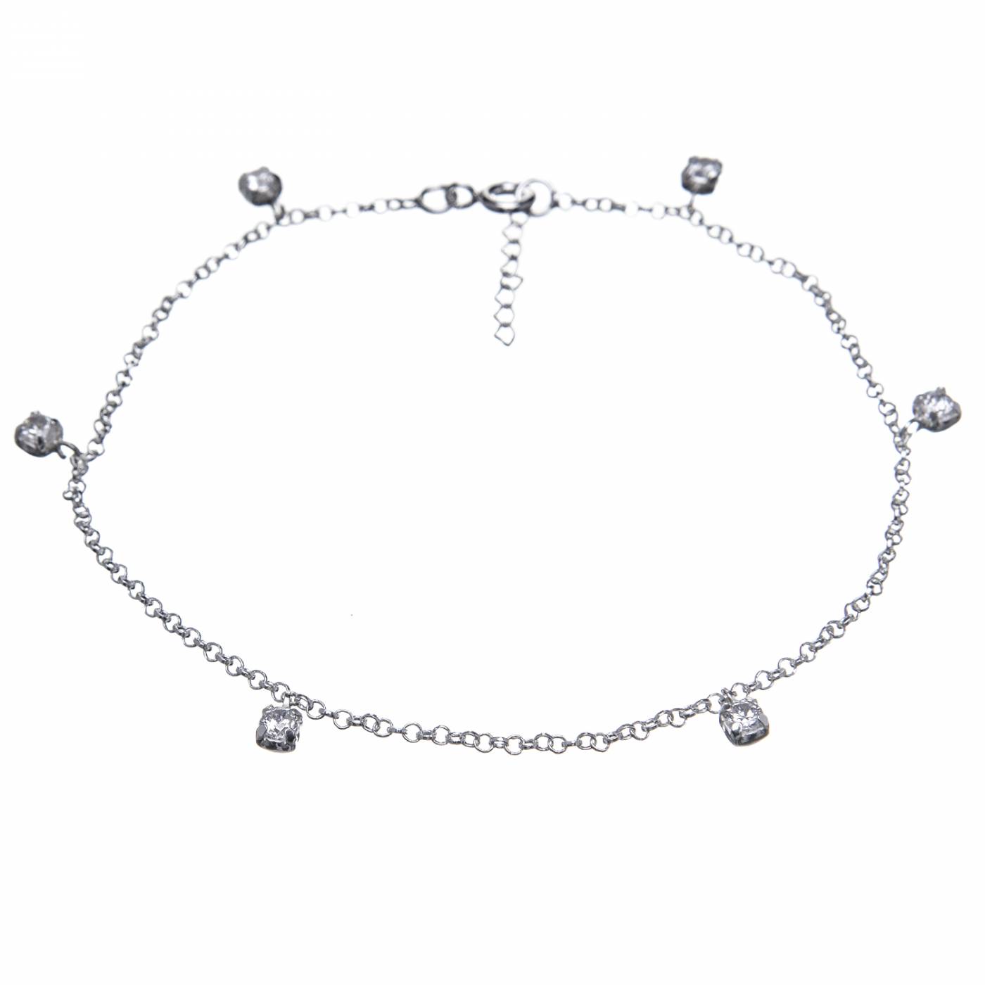 tornozeleira-de-prata-ponto-de-luz Tornozeleira De Prata 925 Ponto De Luz - Imagem 1