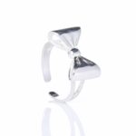 Anel De Prata 925 Ponta De Dedo Laço