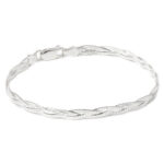 Pulseira De Prata 925 Trançada 3 Fios