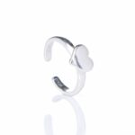 Anel De Prata 925 Ponta De Dedo Coração