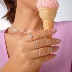 Anel De Prata 925 Zircônia Redonda Ametista Zircônias Coloridas - Imagem 2