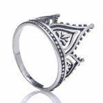 Anel De Prata 925 Coroa Top