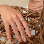 Anel De Prata 925 Aro Duplo Love Azul Turquesa - Imagem 3