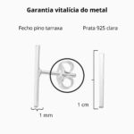 Brinco de prata 925 palito liso pequeno 1 cm - Imagem 4
