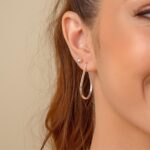 Brinco De Prata 925 Argola Gota Vazada 4,2 Cm - Imagem 2