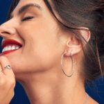 Brinco de prata 925 argola fio redondo liso 5,5 cm - Imagem 2