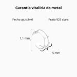 Piercing De Pressão Em Prata 925 Aro Duplo Liso 1,1 Cm - Imagem 4