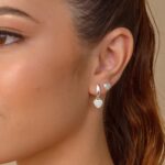 Brinco De Prata 925 Com Pingente Coração Cravejado 2 Cm - Imagem 3