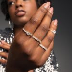 Anel De Prata 925 Geométrico Zircônias Branca - Imagem 2