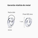 Brinco De Prata 925 Argolinha Mini Lisa 1,0 cm - Imagem 4