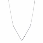 Colar De Prata 925 V Grande 50 cm