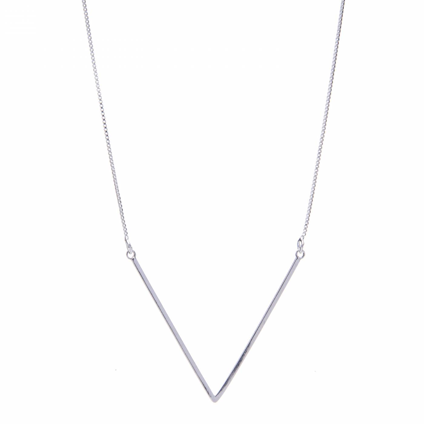 colar-de-prata-v-grande Colar De Prata 925 V Grande 50 cm - Imagem 1