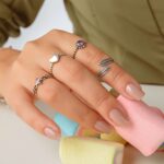 Anel De Prata 925 Zircônia Ametista Redonda - Imagem 2